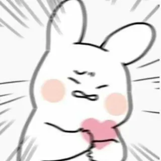 🧺 królik, serce, miłość, słodki, zwierzę telegram sticker