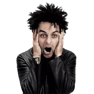 😡 Billie Joe Armstrong Billie Joe Armstrong, Green Day, Musiker, Sänger, Punkrock, Porträt telegram sticker