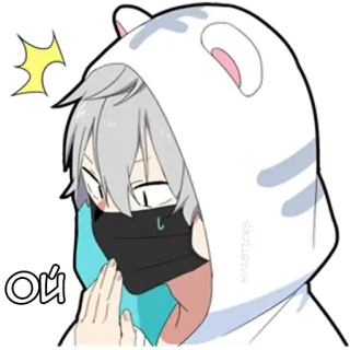 😬 Oí Anime, Naklejka, Słodkie, Manga, Postać telegram sticker