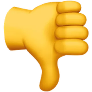 👎 싫어요, 이모지, 싫음, 부정적, 나쁨 telegram sticker