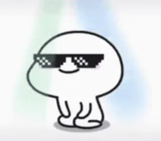 😂 Desenho animado, Personagem, Óculos, Legal, Adesivo whatsapp sticker