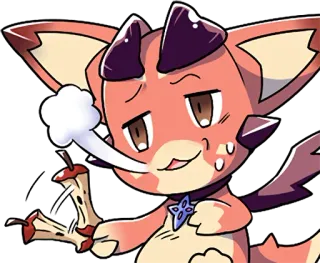 😏 만화, 동물, 용, 판타지, 사과 telegram sticker