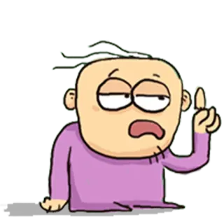 ☝ การ์ตูน, ตัวละคร, ตลก, สติกเกอร์, ภาพประกอบ telegram sticker