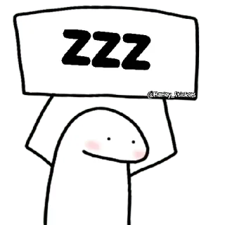 😀 ZZZ sono, dormindo, zzz, cansado, desenho animado telegram sticker