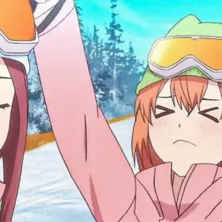 🧩 Anime, Ski, Neige, Dessin animé telegram sticker