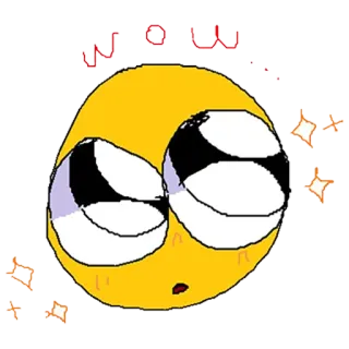 🥺 wow Emoji, Ojos, Meme, Lindo telegram sticker