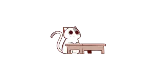 🧐 gato, escrivaninha, animal, fofo, desenho animado telegram sticker