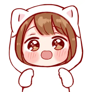 🤩 dziewczyna anime, kawaii, słodkie, naklejka, kreskówka, animowane, dziewczyna telegram sticker
