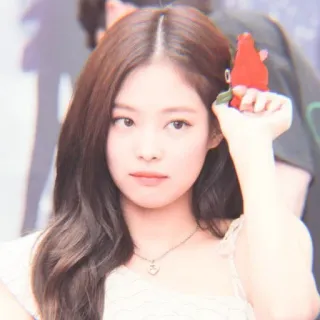 🌿 Jennie Jennie, K-pop, cantante, celebrità, donna, ritratto, asiatica telegram sticker