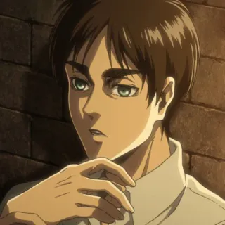 🗡 Eren Yeager Attack on Titan Anime, Personagem, Eren, Yeager, Ataque dos Titãs whatsapp sticker