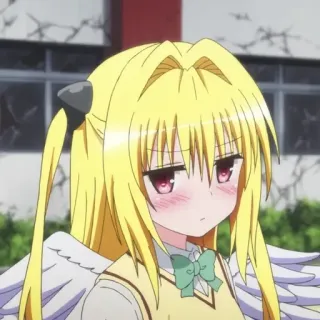 🎭 Yami To Love Ru อนิเมะ, มังงะ, ยามิ, To Love Ru, ผมสีบลอนด์, น่ารัก, ปีกนางฟ้า telegram sticker