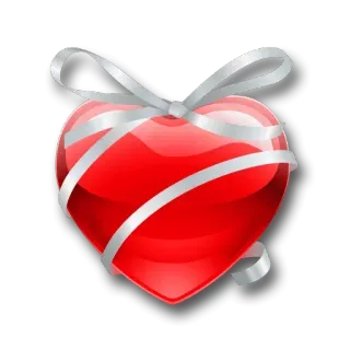 😡 coeur, amour, cadeau, rouge, ruban, saint-valentin, romance telegram sticker