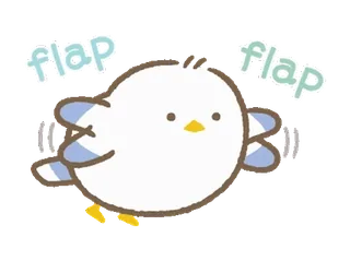 🍈 flap flap 鸟, 飞行, 可爱, 卡通, 动画, 翅膀 telegram sticker