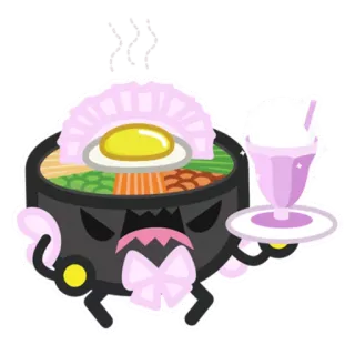 🍧 kartun, makanan, imut, kawaii, karakter, hidangan penutup, minuman, antropomorfik whatsapp sticker