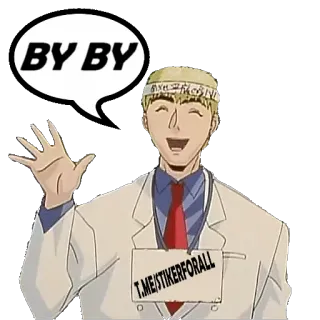 🙃 BY BY anime, goodbye, farewell, saying goodbye telegram sticker