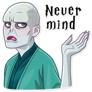 😒 Voldemort Harry Potter Never mind voldemort, harry potter, never mind, sarcastic, wizard telegram sticker