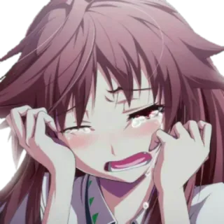 😭 アニメ, 泣く, 悲しい, 女の子, 涙, エモい telegram sticker