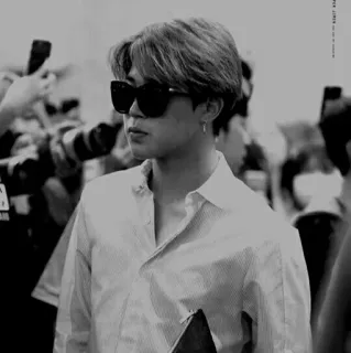 ⌚️ Jimin Jimin, BTS, kacamata hitam, Kpop, penyanyi, idola telegram sticker