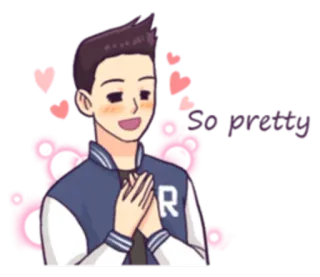 😍 So pretty bonito, feliz, corações, fofo, ruborizar telegram sticker