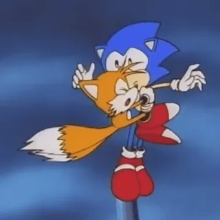 🫳 Sonic sonic the hedgehog, тейлз, мультфильм, анимация telegram sticker
