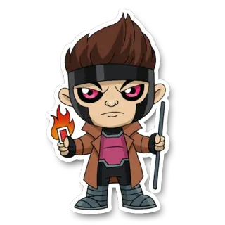 🃏 Gambit Gambit, Marvel, X-Men, superhero, mutant telegram sticker