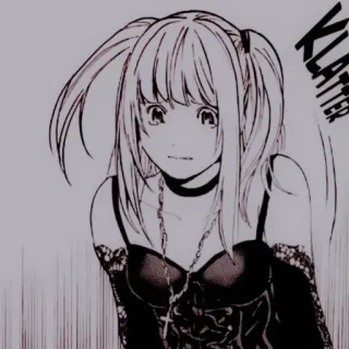 🩺 Misa Amane Death Note KLATTER Anime, Manga, Death Note, Misa Amane, Giapponese, Personaggio telegram sticker
