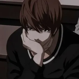 🎭 Light Yagami Death Note Anime, Death Note, Light Yagami, Postać, Manga, Japońskie anime telegram sticker