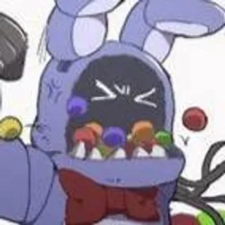🌟 Bonnie Five Nights at Freddy's jeu vidéo, animatronique, horreur, lapin, effrayant whatsapp sticker