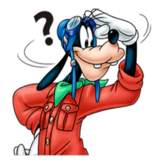 ❓ Goofy pateta, Disney, desenho animado, personagem, piloto, aviação, animado telegram sticker