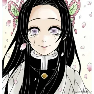 🙂 @Ayane0825 anime, manga, crying, woman, character, butterfly, japanese telegram sticker