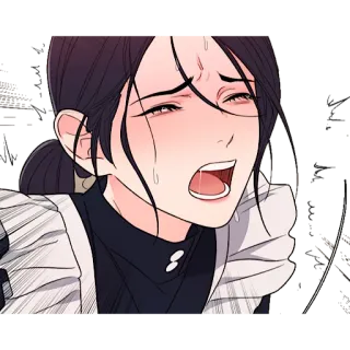 ❤️ 울음, 여자, 슬픔, 눈물, 괴로움, 애니, 만화 telegram sticker