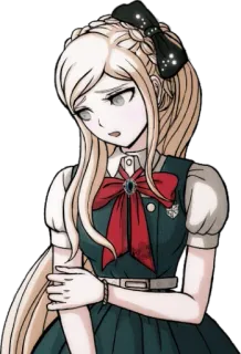 😞 Sonia Nevermind Danganronpa Аниме, Персонаж, Блондинка, Девушка, Danganronpa telegram sticker