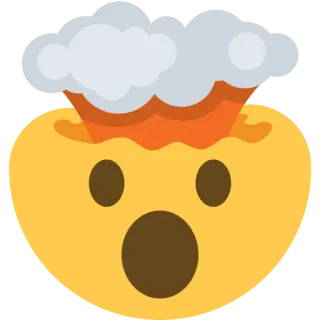 🤯 shock, emoji, mind blown, explosion telegram sticker