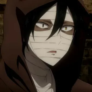 🩸 Zack Angels of Death anime, manga, character, hood, bandages, Zack, Angels of Death telegram sticker