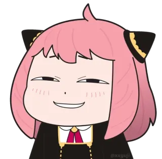 😏 Anya Forger Spy x Family Anya, Spy x Family, anime, lindo, expresión telegram sticker