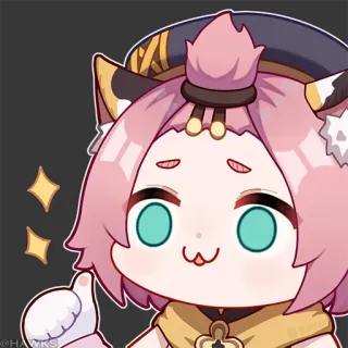 💠 Аниме, Мультфильм, Чиби, Милый, Блестки, Большой палец вверх telegram sticker