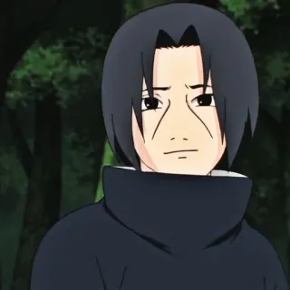 🗡️ Itachi Uchiha Naruto аниме, манга, персонаж, uchiha, итачи, наруто, грустный, серьезный telegram sticker