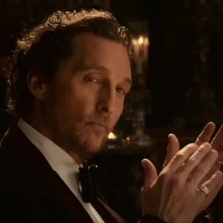 👏 Matthew McConaughey, aplaudindo, ator, homem, retrato whatsapp sticker