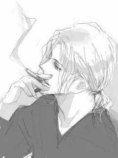 🚬 uomo, fumare, sigaretta, schizzo, disegno, arte telegram sticker