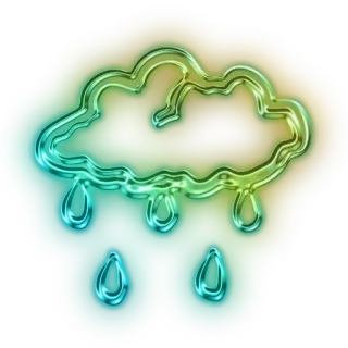 ☔ cloud, rain, weather, meteorology, storm, droplets telegram sticker