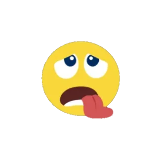 🥵 Emoji, Cansado, Enfermo, Agotado, Cara, Expresión whatsapp sticker