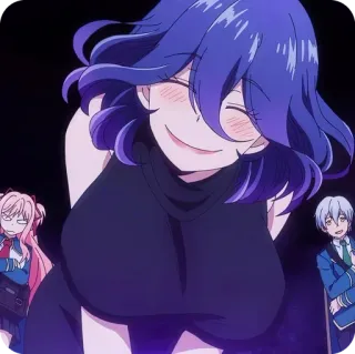 👺 animé, femme, école, étudiant telegram sticker