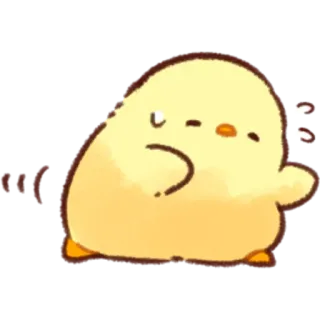 🤩 pollito, lindo, dibujos animados, animal, pájaro whatsapp sticker