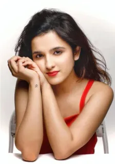 🔥 woman, portrait, person, beauty, fashion, red top, indian telegram sticker