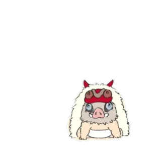 👹 Wildschwein, Anime, Figur, Tier, Cartoon telegram sticker