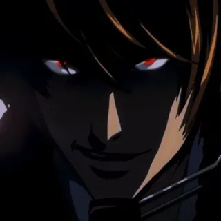 😈 Light Yagami Death Note Anime, Manga, Death Note, Light Yagami, Kira, Thriller psicologico, Cattivo telegram sticker