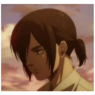 😁 Eren Yeager Attack on Titan 动漫, 艾伦·耶格尔, 进击的巨人, 角色, 插画 whatsapp sticker