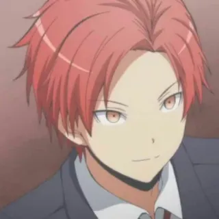 🙂 Karma Akabane Assassination Classroom Anime, Mangá, Karma Akabane, Assassination Classroom, Personagem, Cabelo ruivo, Uniforme escolar telegram sticker
