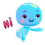 👋 hi こんにちは, 挨拶, かわいい, マンガ whatsapp sticker