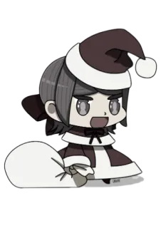 😊 weihnachten, weihnachtsmann, cartoon, urlaub, winter, chibi whatsapp sticker